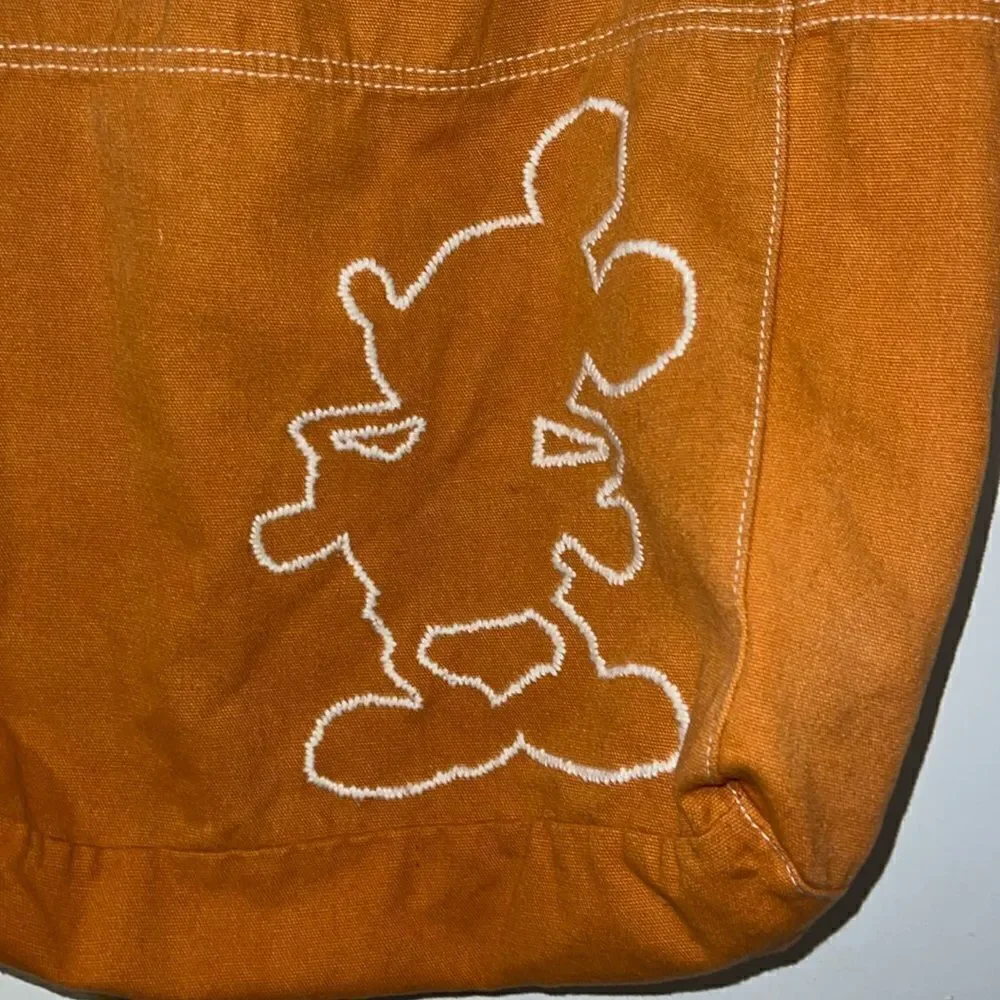 WALT DISNEYWORLD Orange Mickey Mouse Cotton Tote Bag